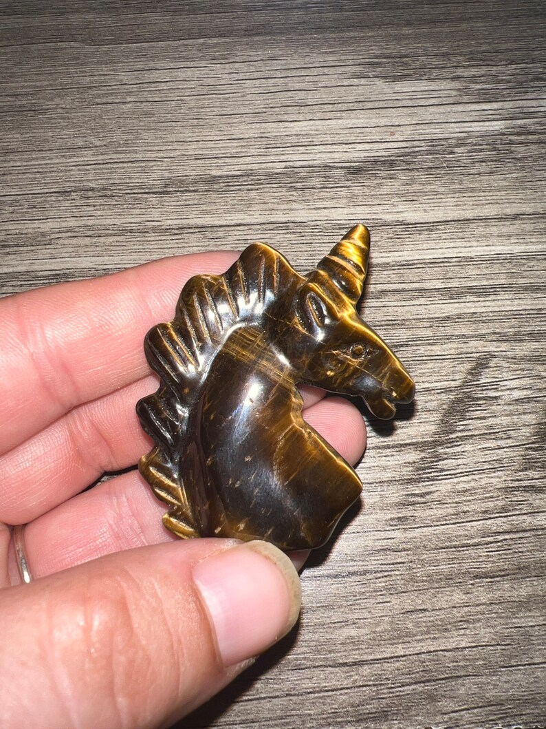 Tiger Eye Carved Unicorn image 3