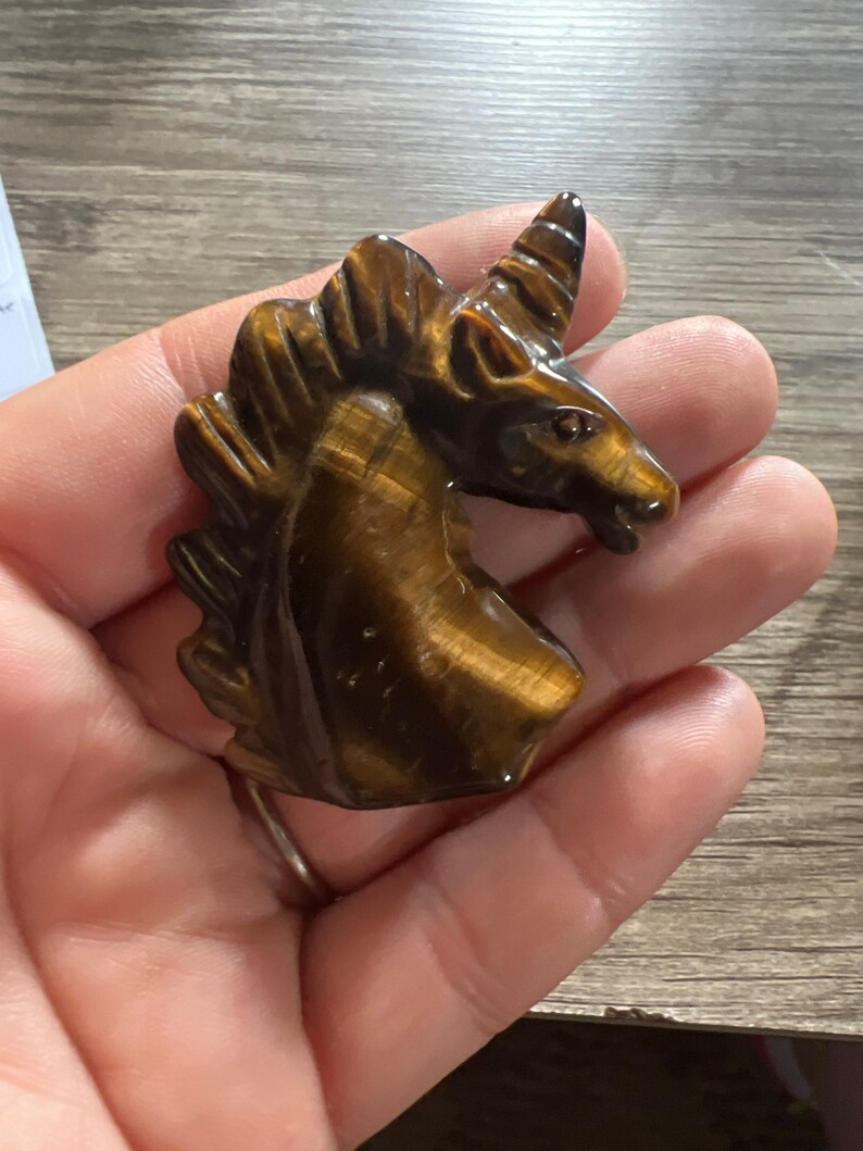 Tiger Eye Carved Unicorn image 1