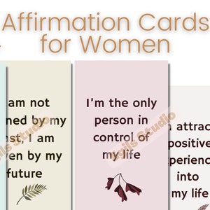 32 Printable Affirmation Cards for Women, Girls, Motivational Cards Deck, Sentences, Quotes About Women, Vision Board, Positive, Daily