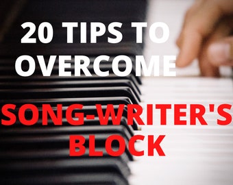 20 Tips to Overcome Songwriter's Block, Procrastination, Songwriting Book, Gift, Printable, Procrastination, Motivation, Inspiration