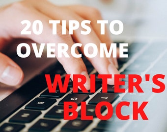 Att skriva böcker, utskrivbart, 20 tips för att övervinna skrivkramp, prokrastinering, motivation, inspiration, hur man skriver en roman.