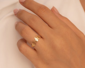 Personalized Handwriting Name Ring: Sterling Silver Custom Jewelry