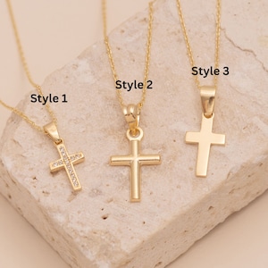 Dainty Sterling Silver Cross Necklace: Religious Gift, Communion & Baptism bild 7