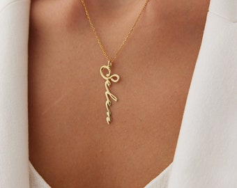 18K Gold Plated Sterling Silver Personalized Name Necklace