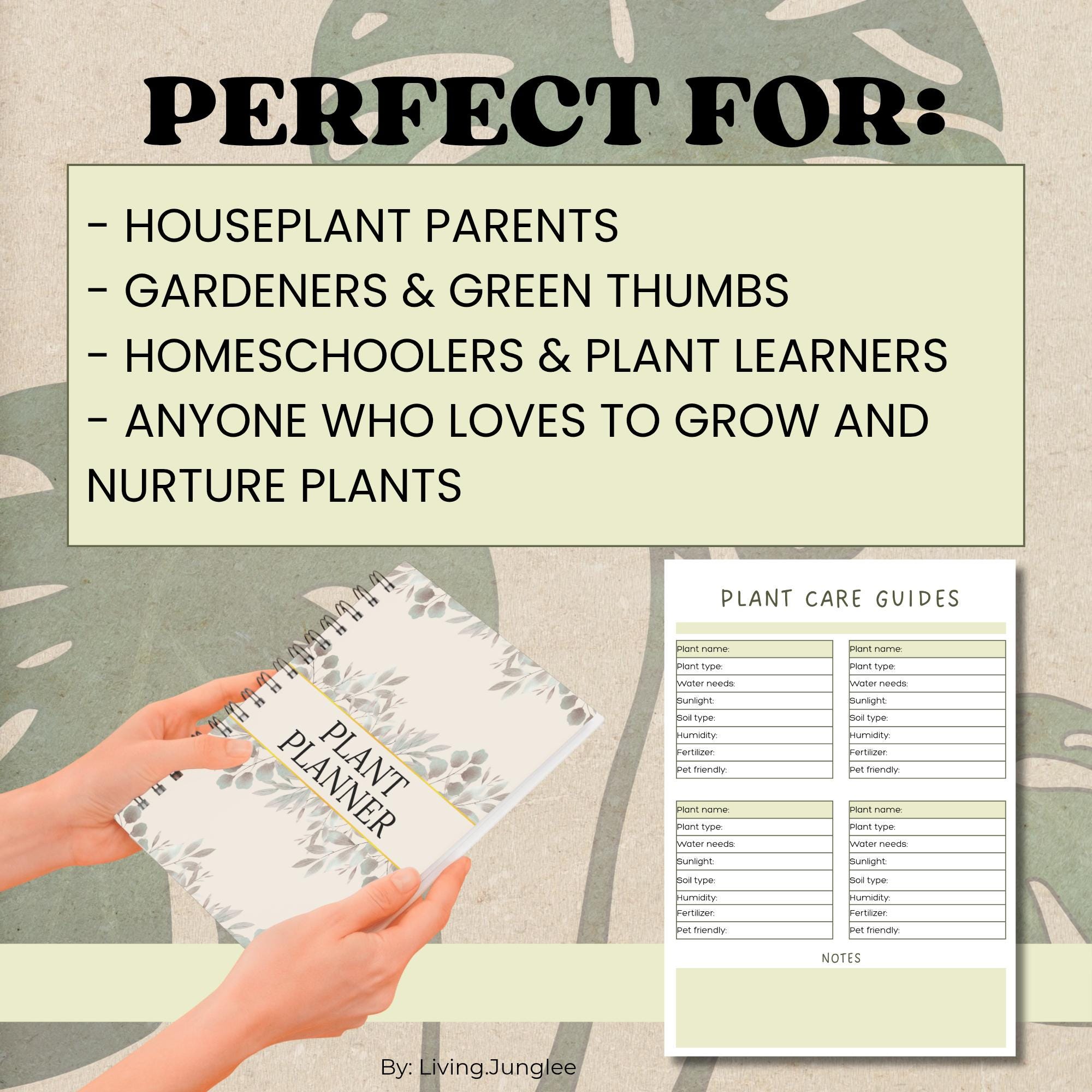 Printable Plant Observation Log | Houseplant Care Tracker | Garden ...