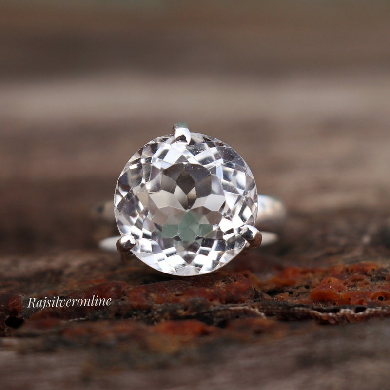Clear Stone Ring - Etsy