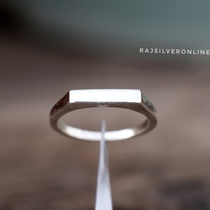 Massief zilveren ring, herenring, 925 sterlingzilveren ring, handgemaakte ring, effen zilveren ring, zegelring heren, trouwring, cadeau voor hem