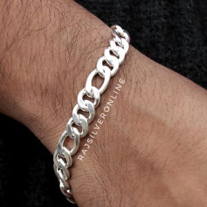 Solid Silver Bracelet, Men&#39;s 925 Sterling Silver Bracelet, Handmade Bracelet, Dainty Wedding Bracelet, Men&#39;s Jewelry, Birthday Gift For Him
