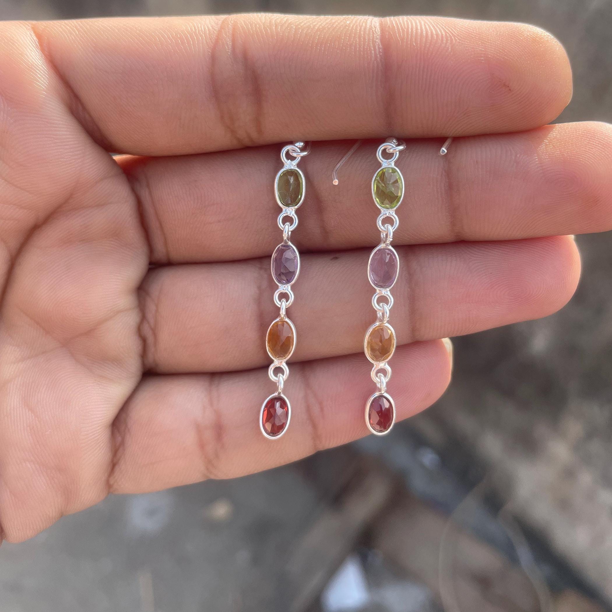 Acquista Les Trésors De Lily [R3912] - Orecchini in argento Sissi multicolori in argento