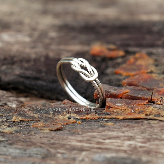 Silver Knot Ring, Modern Ring, 925 Sterling Silver Ring, Handmade