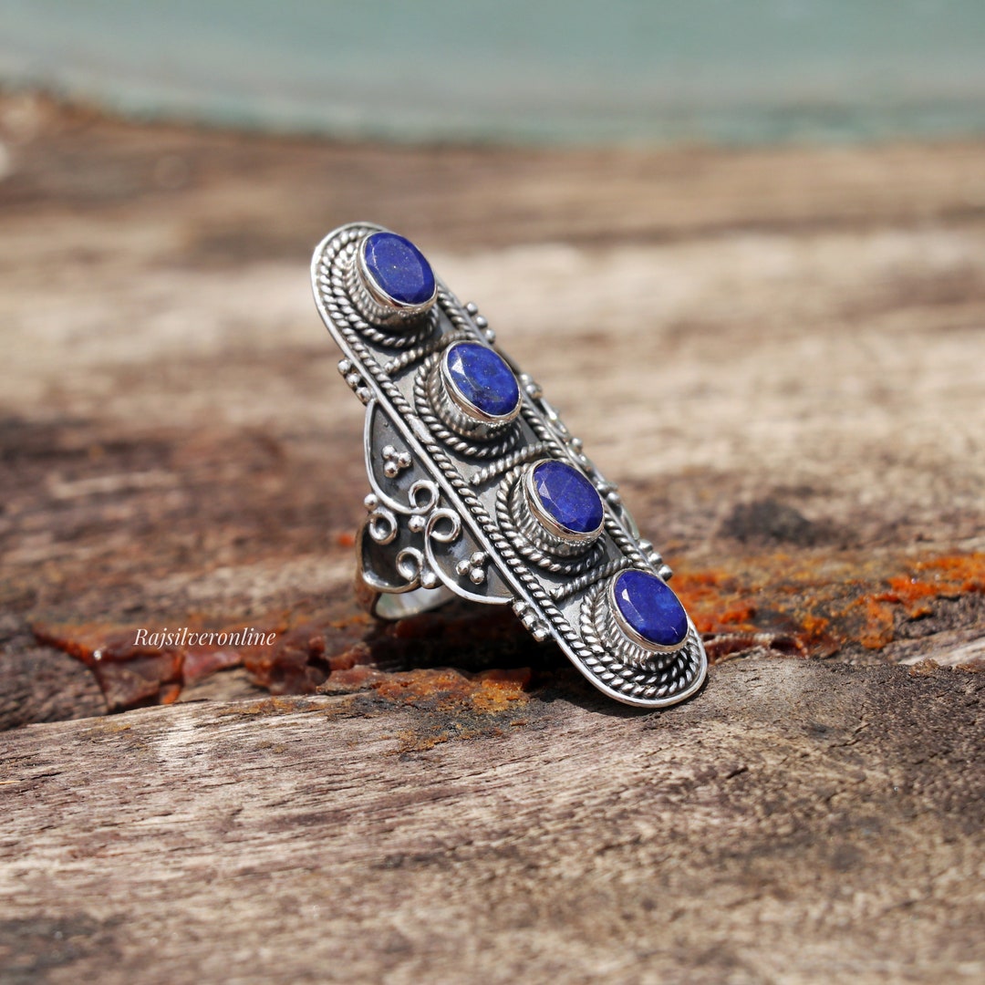 Orloff of Denmark, Gorgeous 78 carat Lapis Lazuli Ring in 925 Sterling