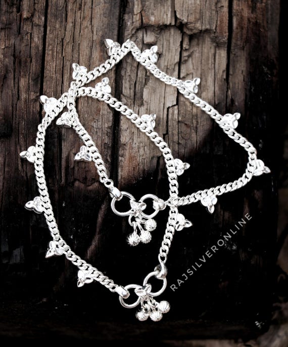Sterling Silver Jingle Bell Anklet: Artisan Handmade Ankle
