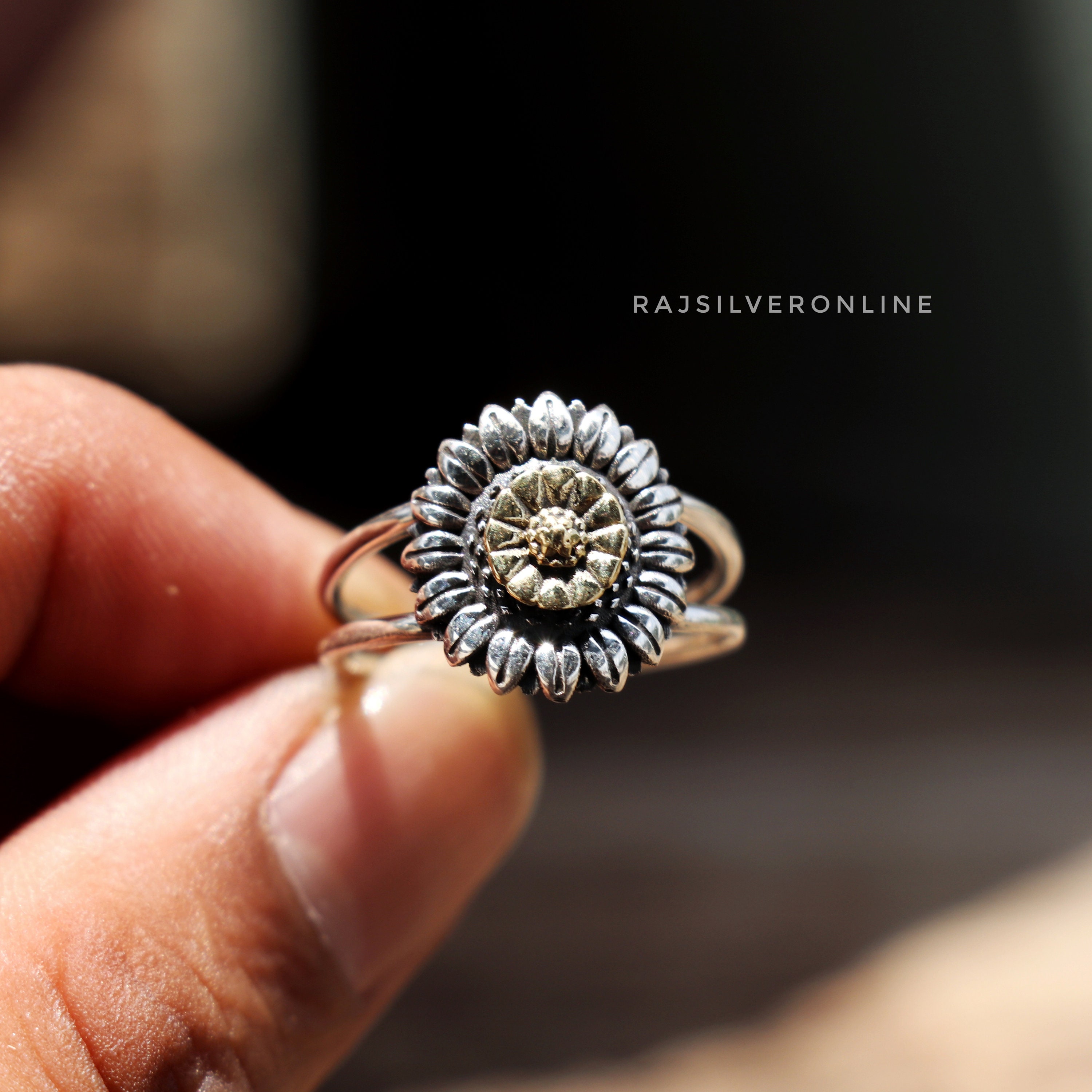 Anello con cornola, anello grevole, argento sterlng 925, anello