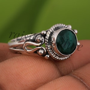Green Jade Ring, 925 Sterling Silver Ring, Natural Jade Ring, Twisted Band Ring, Sterling Silver Ring, Handmade Ring, Green Ring, Gift Ring
