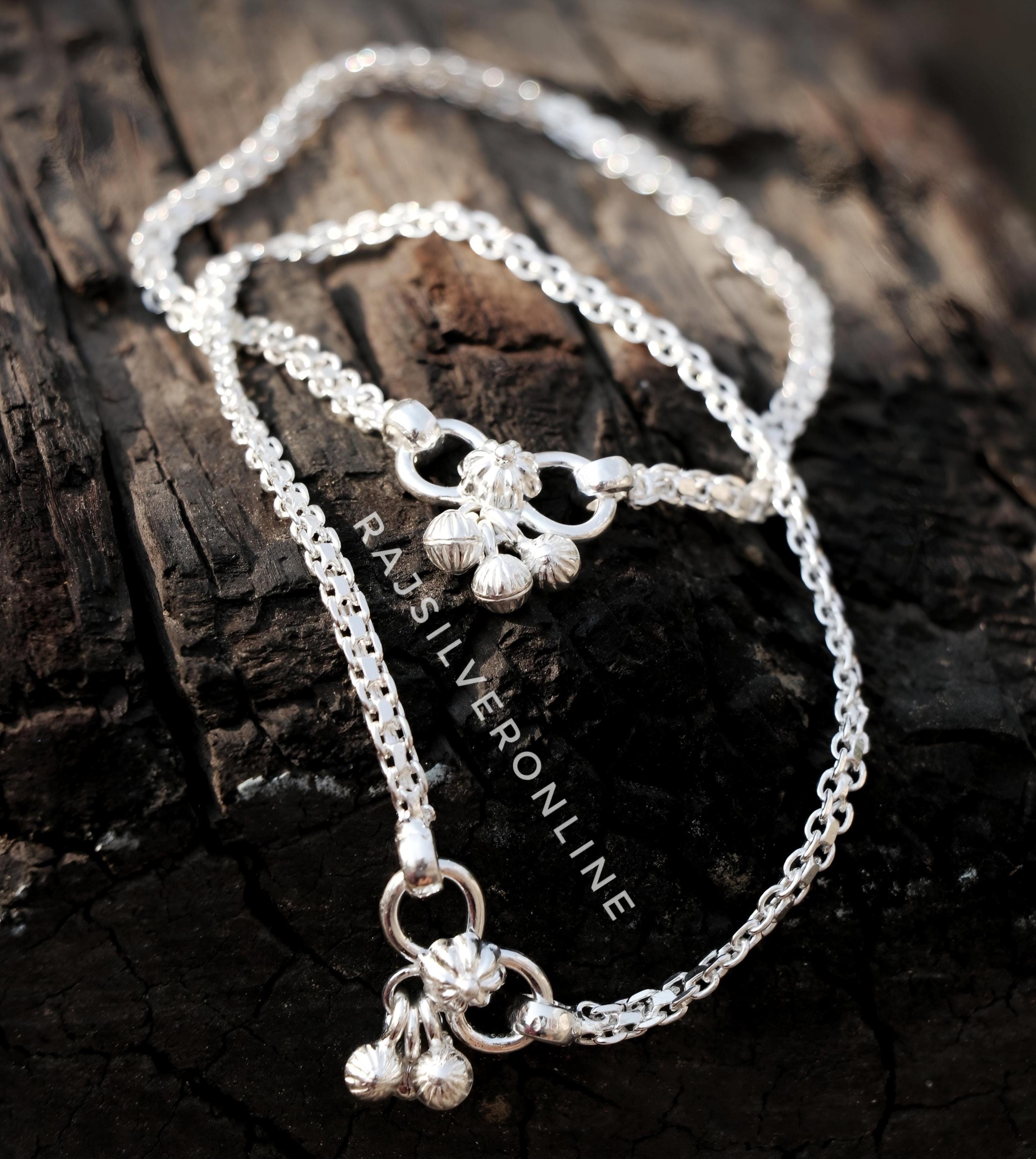 Handmade Sterling Silver Jingle Bell Anklet: Dainty Daily Wear Jewelry