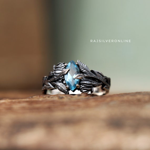 Anello Con Topazio Azzurro Idrotermale In Oro 18 - Gioielleria Sessa - Foto 13