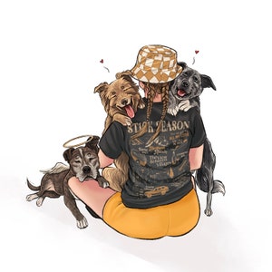Triple Cuddle Portrait - In Color