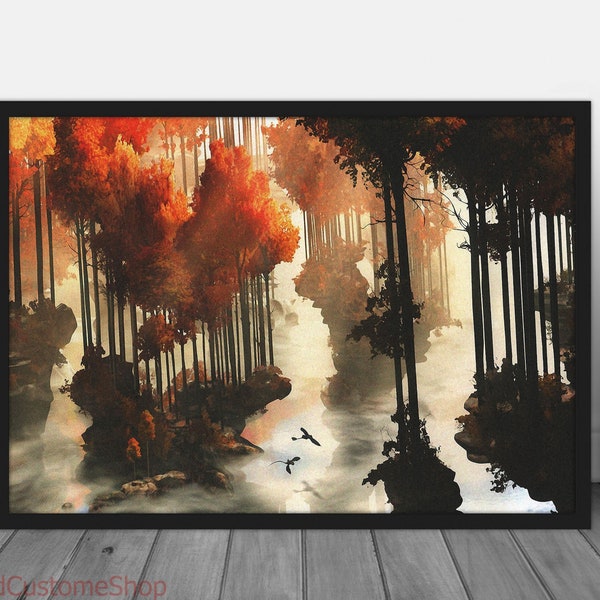 How To Train Your Dragon Scenery Art Decor Canvas Poster Wall Art Home Decor Framed Gift Idea For Him Her Fan