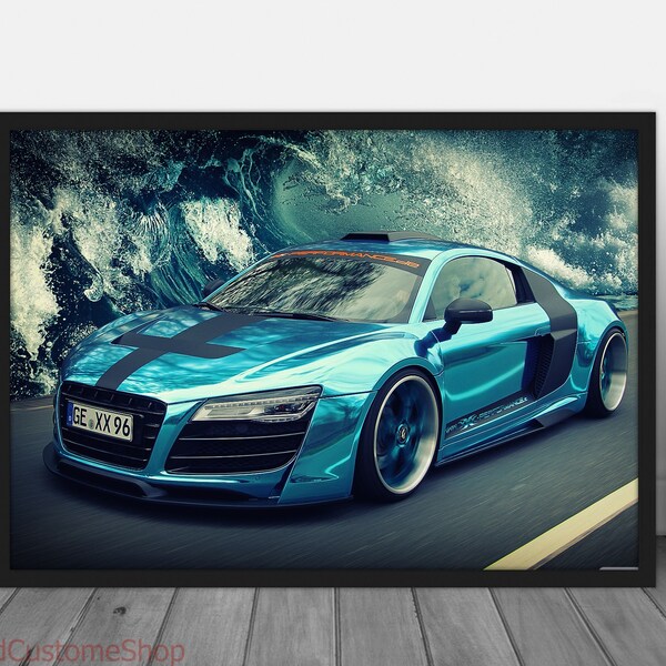 Audi R8 Poster Etsy