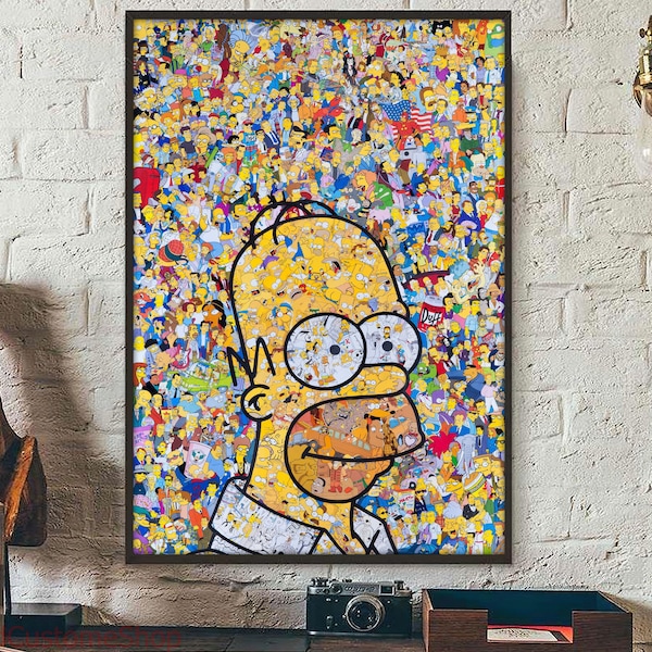 Die Simpsons Zeichen Abstrakte Cartoon Leinwand Poster Wand Kunst Wohnkultur Geschenkidee Für Ihn Ihr Fan