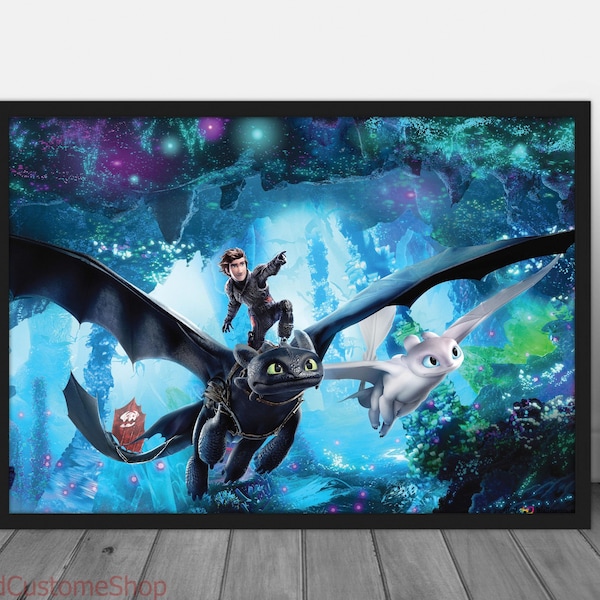 How to Train Your Dragon Art Canvas Etsy