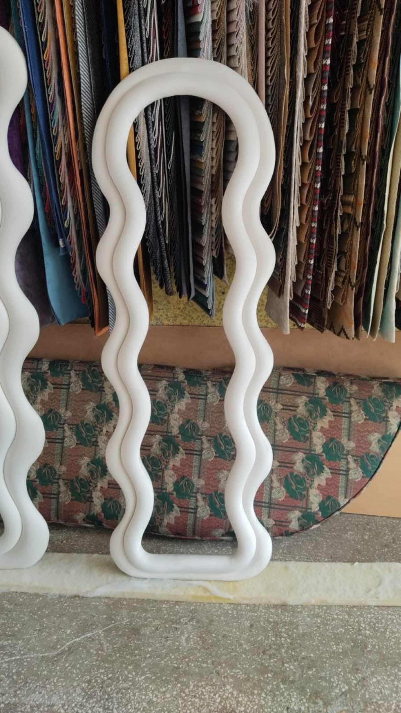 Wavy Full Length Mirror Curvy Floor Mirror Full Length Etsy