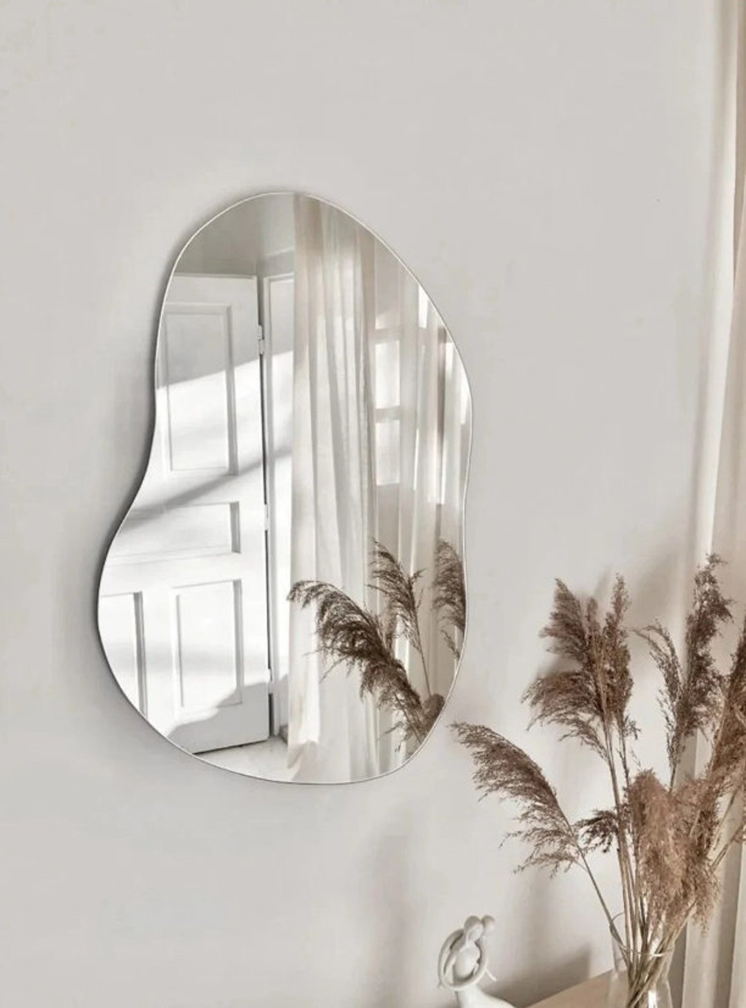Assymetrical Wavy Mirror Wall Large Unique Mirror Irregular Mirror ...