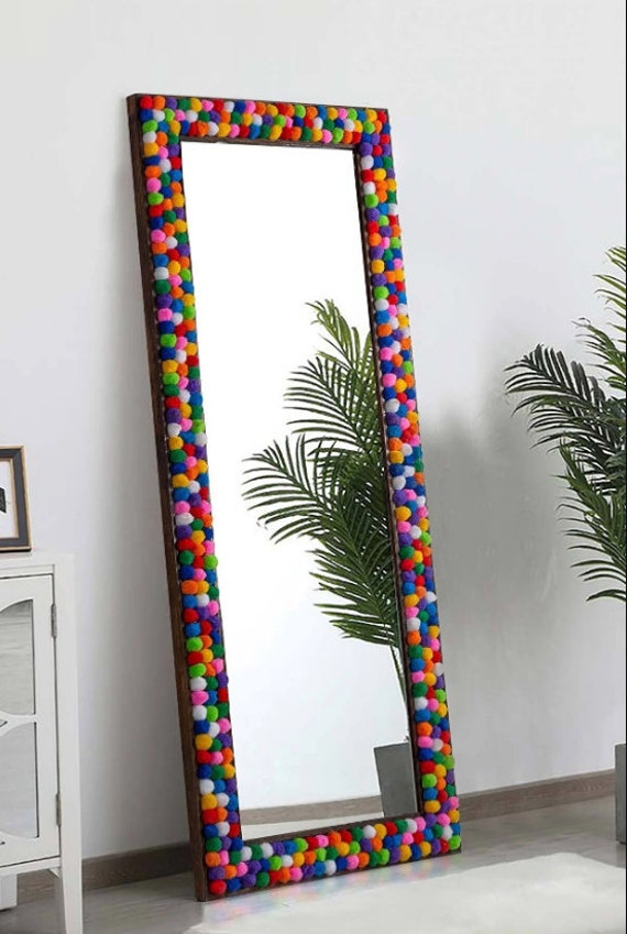 Specchio lungo lungo lunghezza pavimento pavimento in legno specchio a  corpo intero specchio grande a figura intera specchio decorativo in piedi  specchio lungo inclinato -  Italia