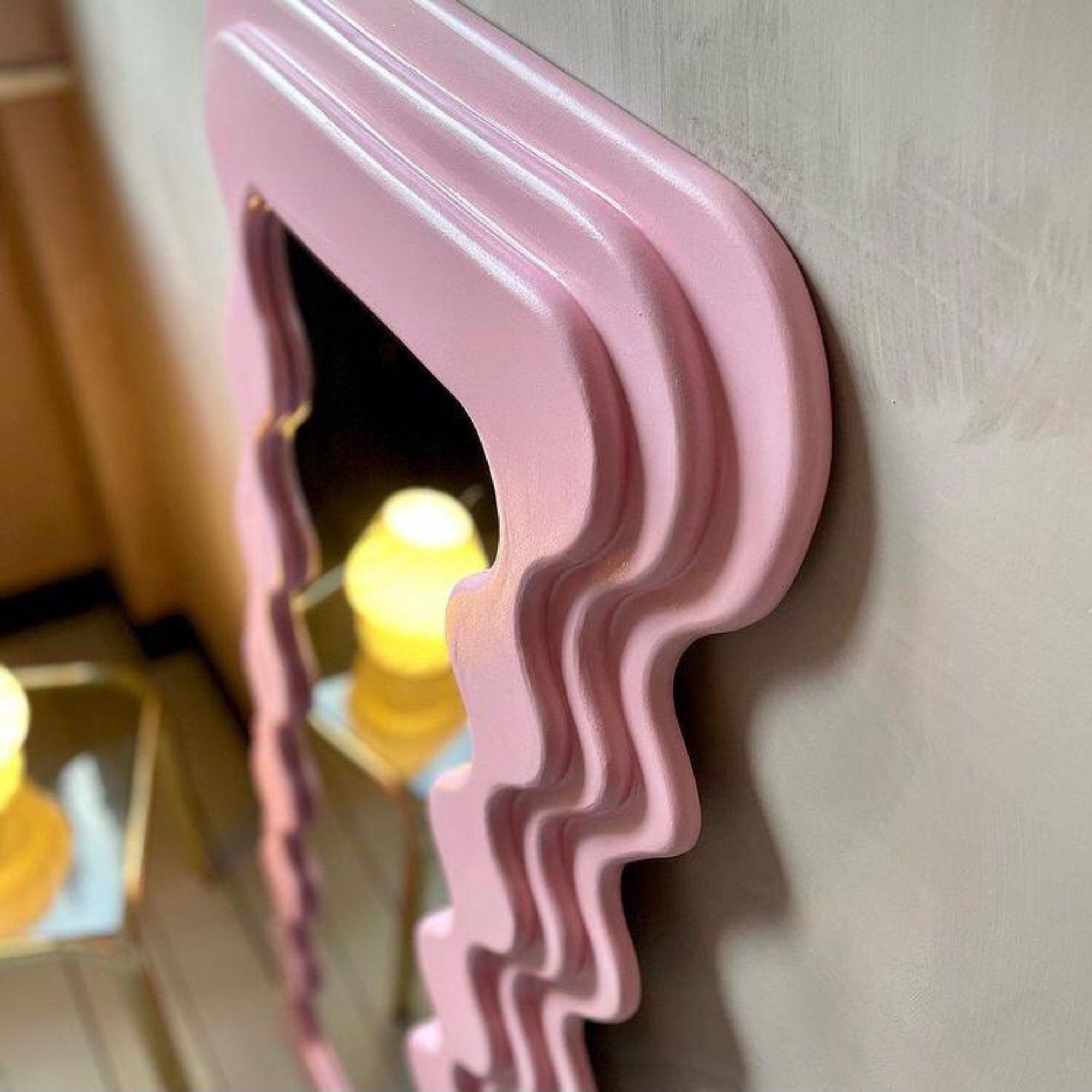 Asymmetrical Mirror Full Length Mirror Full Body Squiggly Etsy