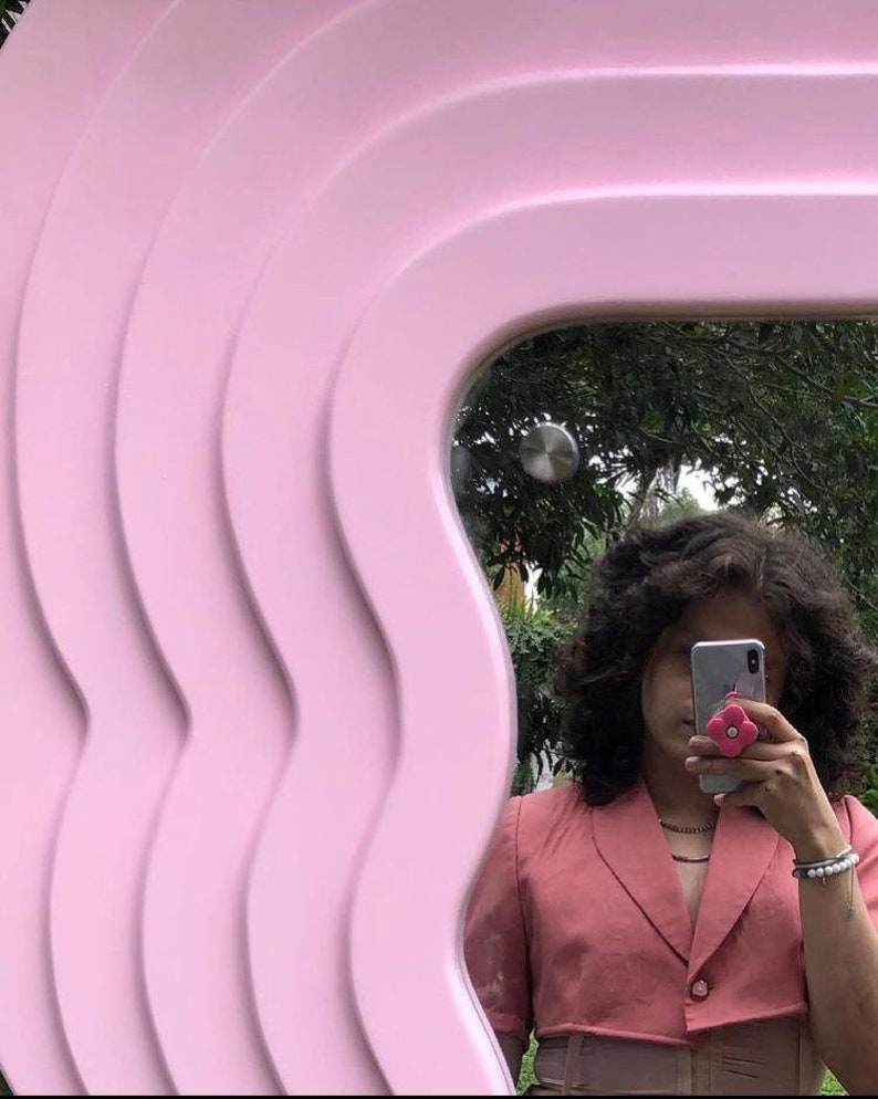 Asymmetrical Mirror Full Length Mirror Full Body Squiggly Etsy