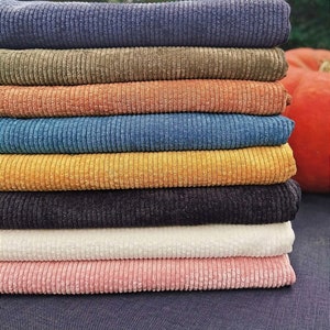 Corduroy Fabric 500 Stripes Oeko-Tex Certified 8 Colors For Bags Pants Dresses Covers and Furnishing Renovation