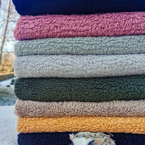 Double-sided Sherpa Faux Fur Fleece Fabrics Oeko-tex Certified For Plaids Blankets Clothing Linings Vests Kits