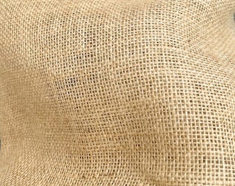 Tissu Toile de Jute au Mètre Naturel 250g/m2 pour Décoration d'Intérieur Sacs et Accessoires de Mode