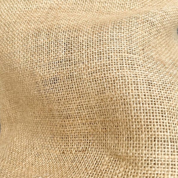 Tissu Toile de Jute au Mètre Naturel 250g/m2 pour Décoration d'Intérieur Sacs et Accessoires de Mode