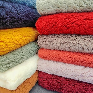 Teddy Fabric Faux Fur Plush for Soft Toys, Warm Jackets, Shepherd's Vests, Throws and Fleece Blankets