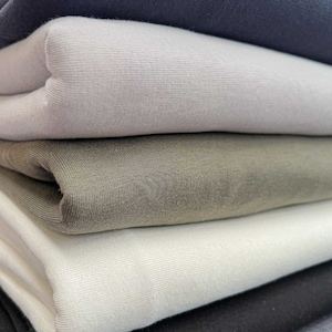 Jersey-Fleece-Sweatshirt-Stoffe in 5 Farben für warme Kleidung und zum Kokonieren von Schlafsäcken, Jogging-Haremshosen und Pyjamas Bild 1