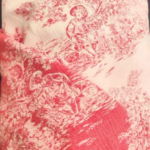 Toile de Jouy d'Ameublement Tissu pour Tapisserie Murale Jetées de Lit Housses de Coussin et Habillement 1-Rose