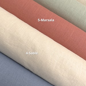 Oeko-Tex Natural Stone Washed Linen 8 Colors image 3