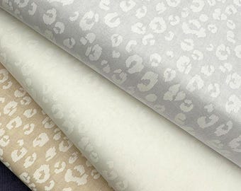 Leopard Print Cotton Fabric, 3 Colors, Oeko-Tex Certified