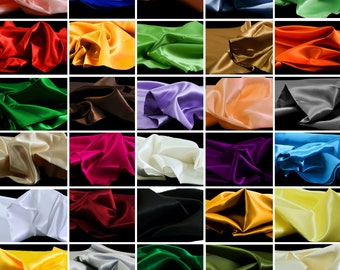 Satin Lining Fabrics 32 Colors For Clothing Bedding and Upholstery