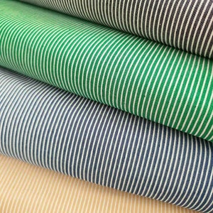 Multicolor Striped Jean Fabrics Stretch Clothing Fabric for Bags and Upholstery image 4