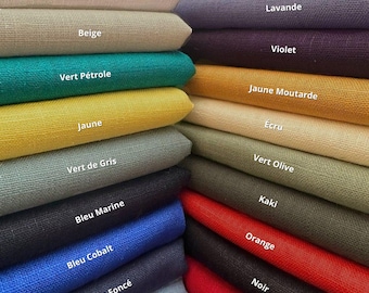 Washed Linen Fabric, 22 Colors, Oeko-Tex Certified, for Shirts, Trousers, and Upholstery