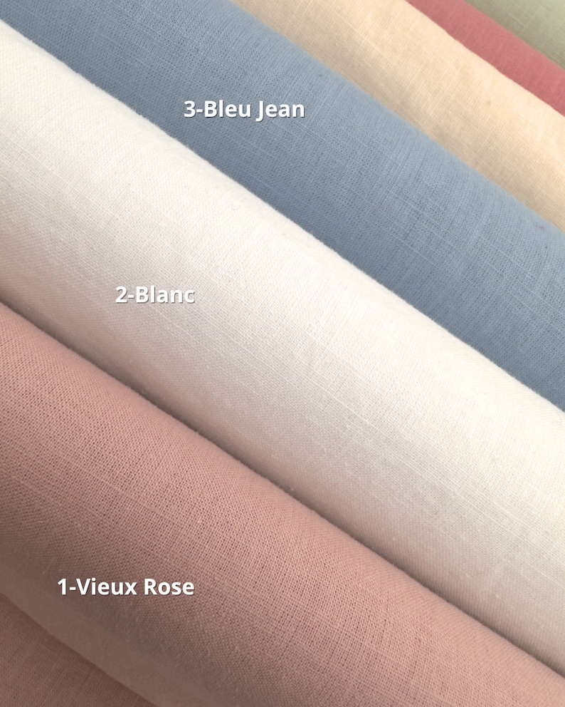 Oeko-Tex Natural Stone Washed Linen 8 Colors image 2