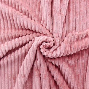 Tessuto Minky a coste spesse, per peluche, coperte, cuscini, set di biancheria da letto