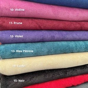 Coarse Rib Velvet Fabrics 500 Stripes 16 Colors Oeko-Tex Clothing and Furnishing Fabric image 3