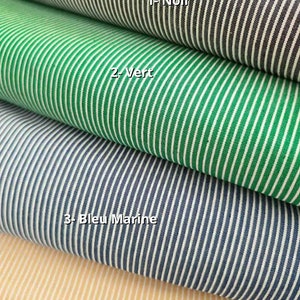 Multicolor Striped Jean Fabrics Stretch Clothing Fabric for Bags and Upholstery image 2