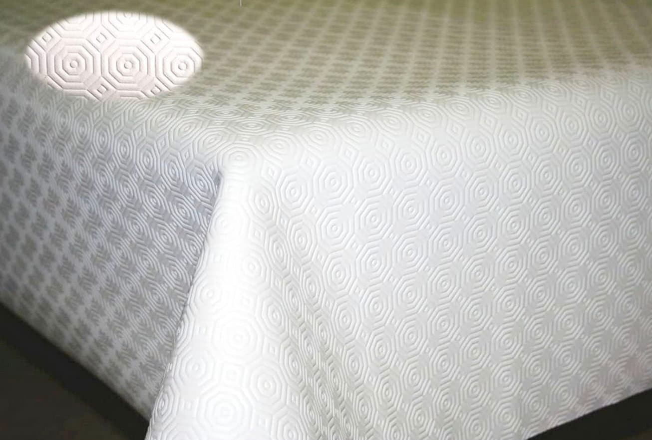 Underlay Table Ivory PVC Bulgomme Effect Tablecloth Underlay by the Meter - Non-slip ...
