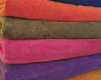 Oeko Tex Bambus-Mikroschwammstoff, 6 Farben für Badeumhänge, Make-up-Entferner-Tücher, Bademäntel und Handtücher