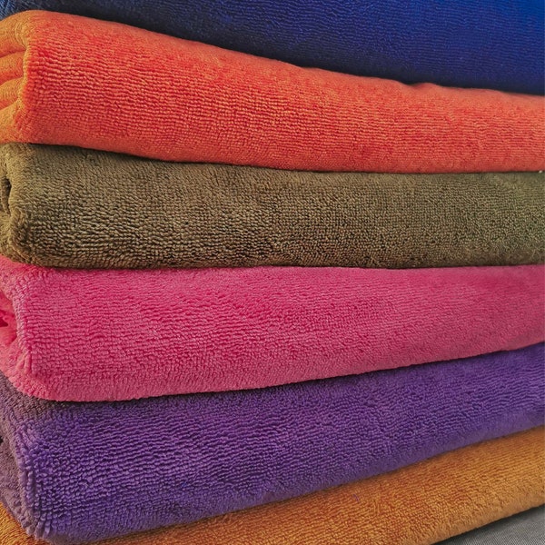 Tissu Micro Éponge Bambou Oeko Tex 6 Coloris pour Capes de Bain Lingettes Démaquillantes Peignoirs et Serviettes