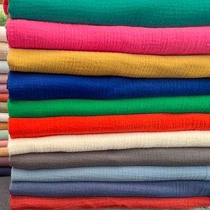 Double Plain Gauze 28 Colors 100% Cotton Oeko-Tex image 2